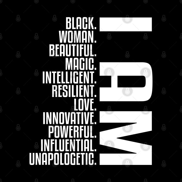 I Am Black, Woman, Beautiful. | African American | Black Lives | Black Women Matter by UrbanLifeApparel