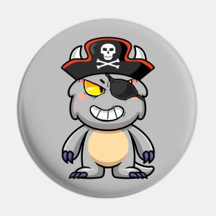 Baby Monster Grey Pirate Pin