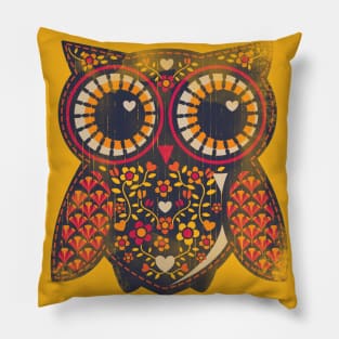 Vintage Ethnic Owl Pillow