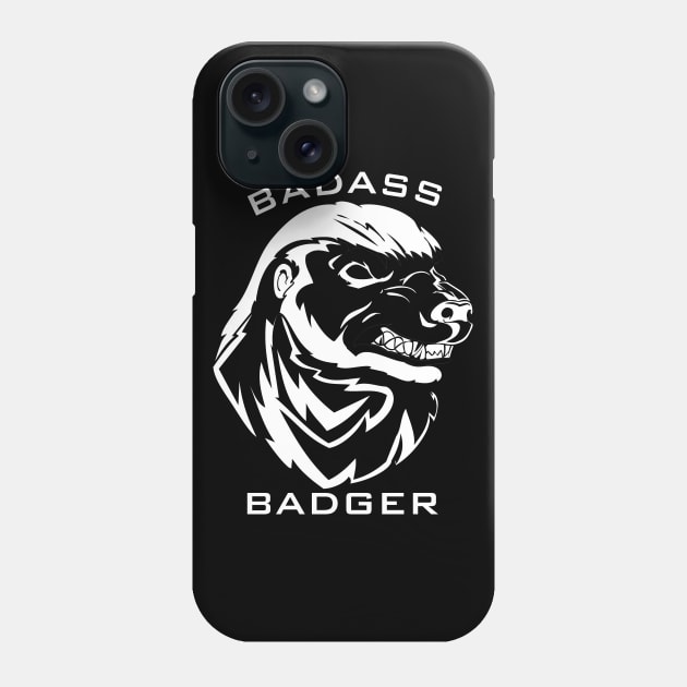 Badass Honey Badger T Shirt Phone Case by AdventureWizardLizard