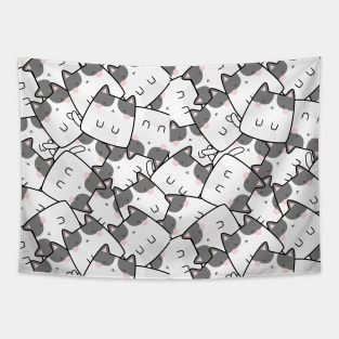 Seamless Pattern Cute Kawaii Cats Tapestry