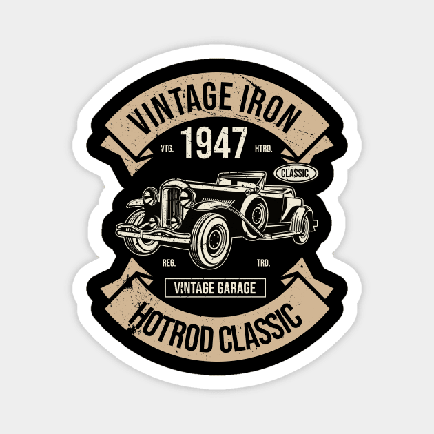 Vintage Car Magnet by LineXpressions