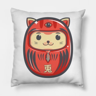 Daruma Rabbit Lucky Charm Japanese Pillow