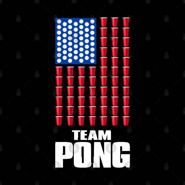 Beer Pong American Flag T shirt 4th of July  Merica USA T-Shirt by Pannolinno