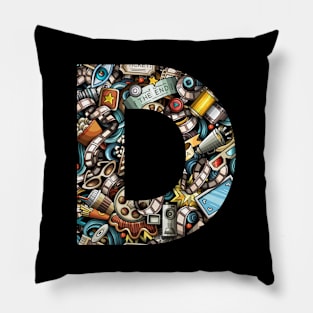 Monogram Letter D Pillow