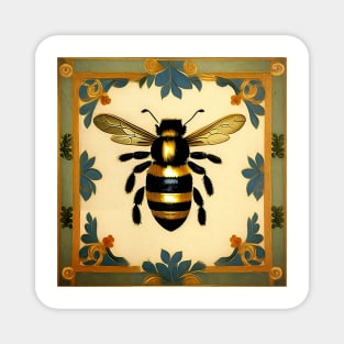 Vintage Bee Pattern Magnet