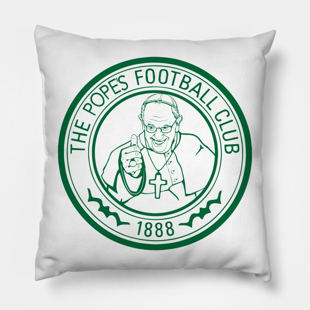 The Popes Football Club Glasgow Celtic FC Pillow by TeesForTims