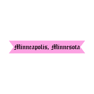 Minneapolis, Minnesota Gothic Font T-Shirt