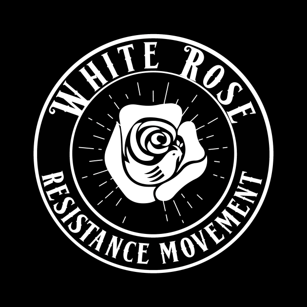 THE WHITE ROSE (WW2 RESISTANCE SYMBOL) by theanomalius_merch