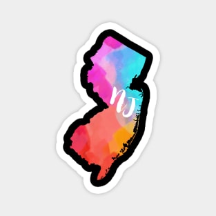 Colorful New Jersey Magnet