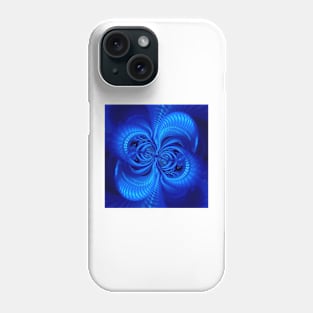 CYCLONE STYLE FLORAL FANTASY in NEON BLUE Phone Case