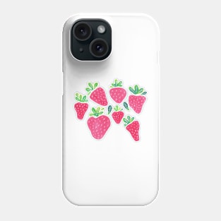 Watercolor Strawberries Phone Case