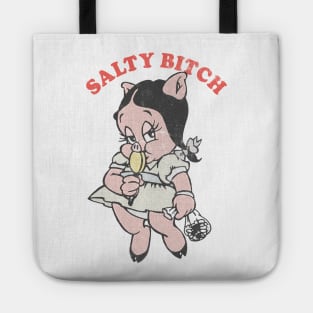 Humorous Salty Bitch Faded-Style Design Tote