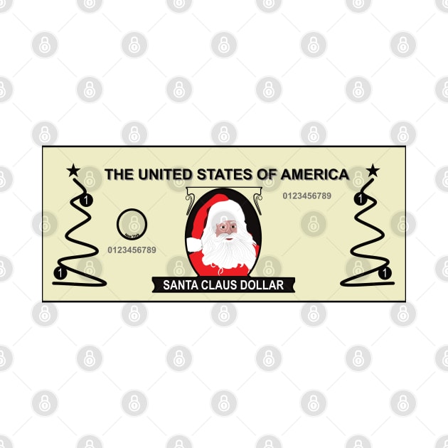 Banknote with image of Santa Claus by GiCapgraphics