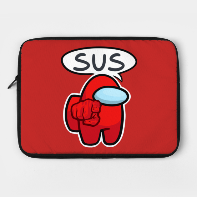 among us but you are the impostor red among us game laptop case