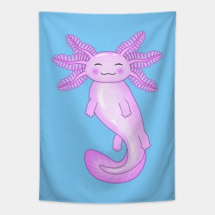 Cute Pink Axolotl Tapestry