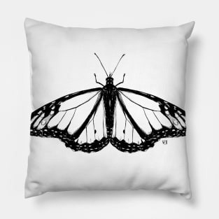 Not so real Butterfly I black-and-white Pillow