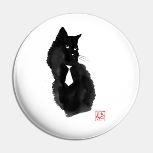 white tie cat Pin