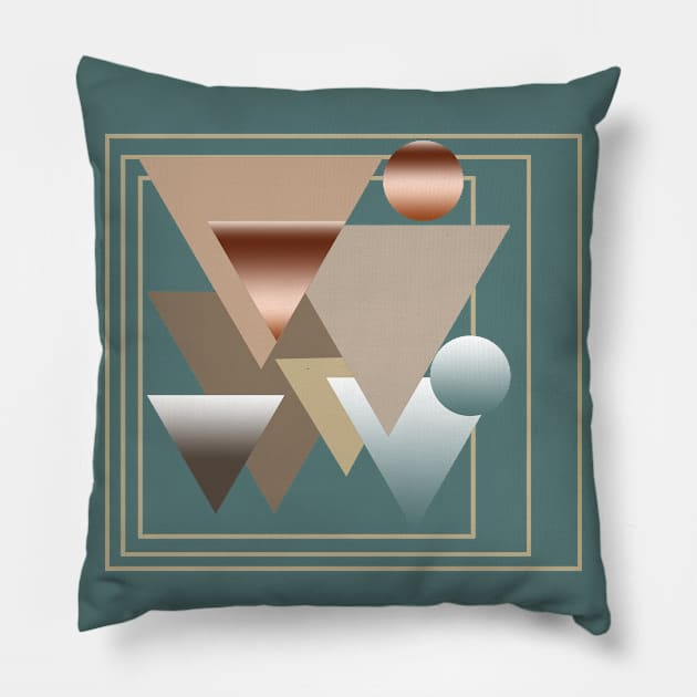 abstract geometrical art Pillow by omitay