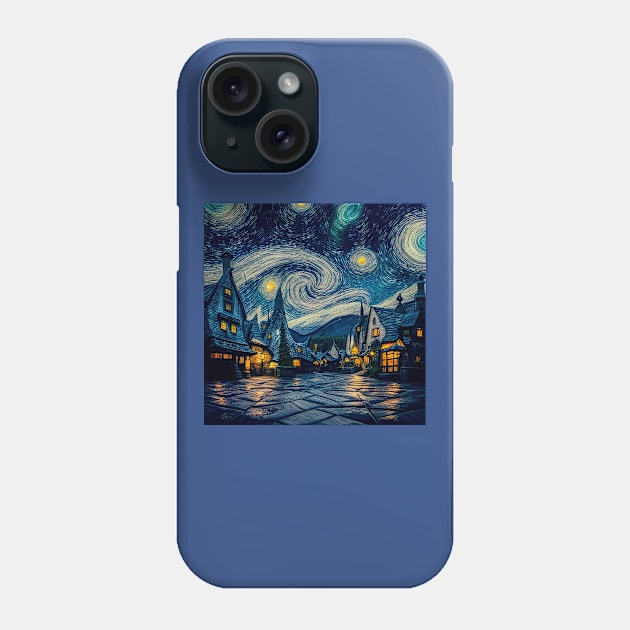 Starry Night Over Hogsmeade Village Phone Case by Grassroots Green