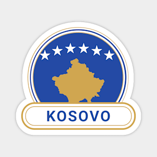 Kosovo Country Badge - Kosovo Flag Magnet