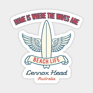 Lennox Head surf slogan Magnet