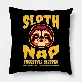 Sloth Nap. Freestyle Sleeper. Spooky Funny Sloth Gift Pillow