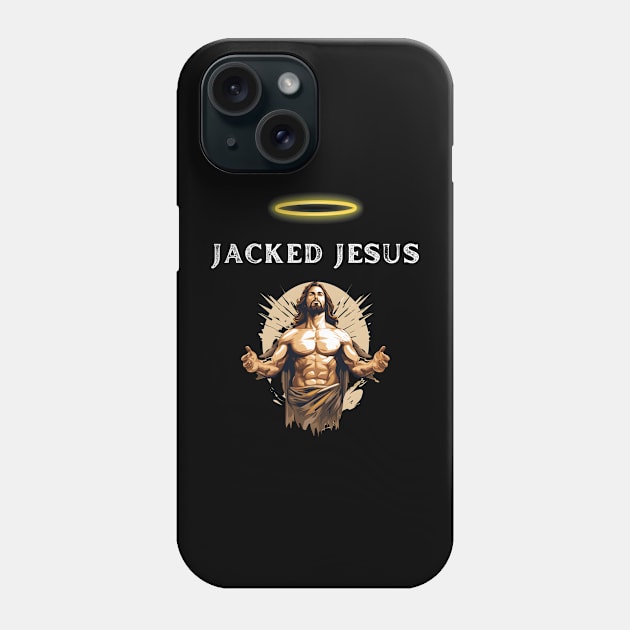 Jacked Jesus holy tee Phone Case by vaporgraphic