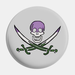 Genderqueer Pirate Pride Pin