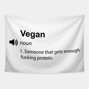 Funny vegan definition - - Women Men Sticker Tapestry