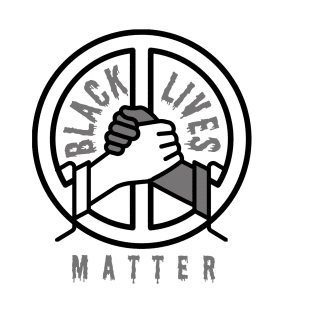 Black Lives Matter On Peace Sign T-Shirt