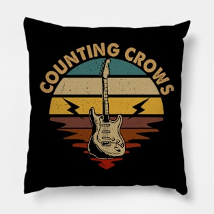 Vintage Guitar Beautiful Name Crows Personalized Pillow