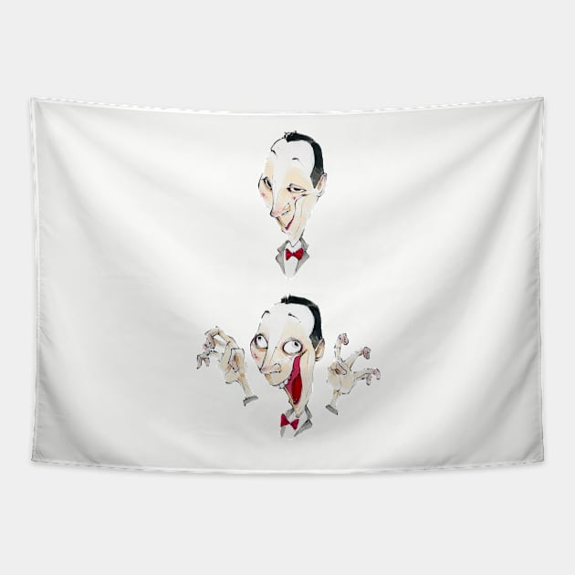 Peewee laugh Tapestry by yuvhermon