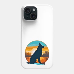 German Shepherd Vintage Sunset Phone Case