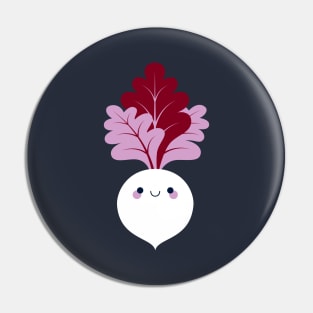 Cute white beetroot Pin