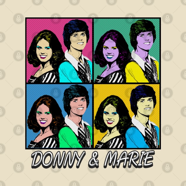 Donny and Marie Osmond 80s Pop Art Style by ArtGaul