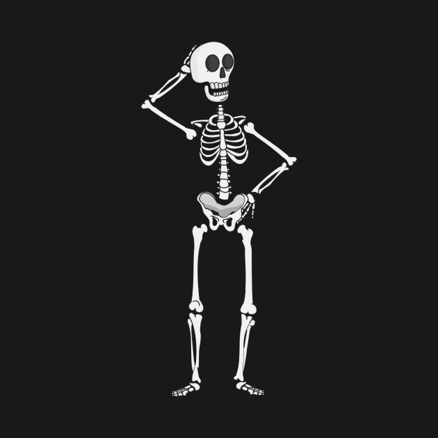 Skeleton With a Hand on Hips and Hand Behind Head by DANPUBLIC