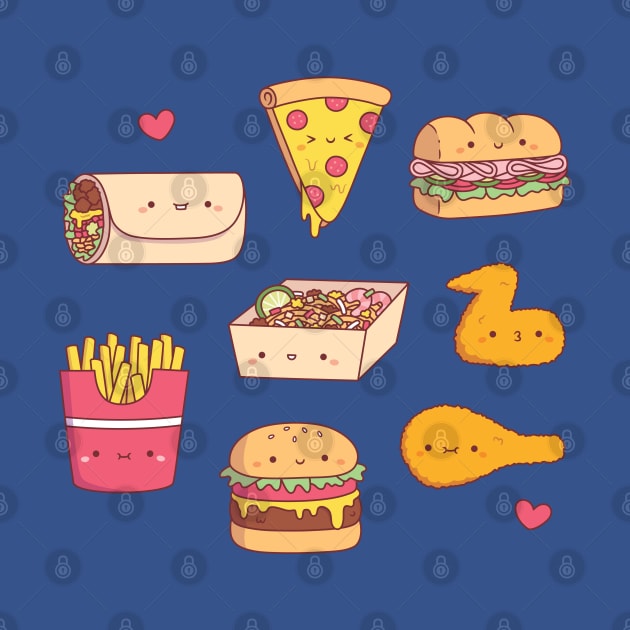 Cute Food Takeaway Doodles by rustydoodle