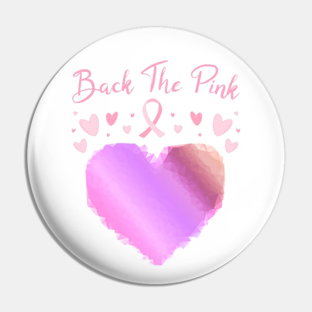 Back The Pink, Cancer Awareness, Cancer Support Pin by CoolandCreative