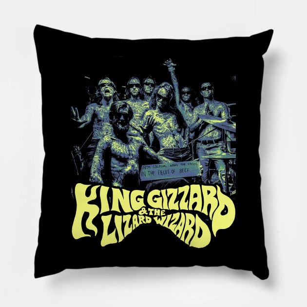 This Is King Gizzard & Lizard Wizard Pillow by Mugo Muncarsol