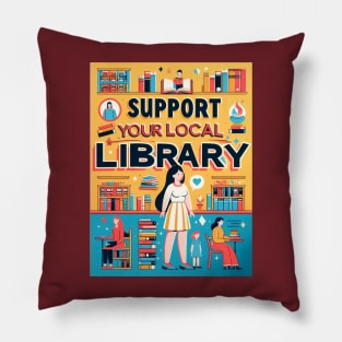 Support your local Library Pillow