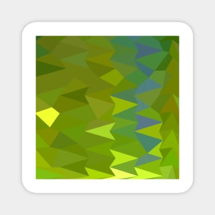 June Bud Green Abstract Low Polygon Background Magnet