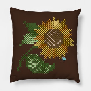 Sunflower Cross Stitch Pillow