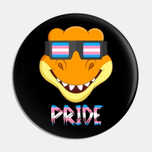 T-Rex Transgender Flag Lgbt Pin