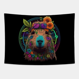 Capybara Hippie Tapestry