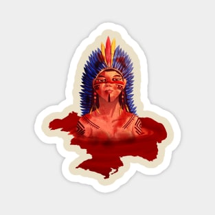 Indigenous Blood Brazil Magnet