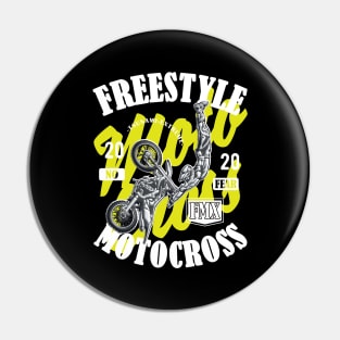 Freestyle Motocross FMX No Fear Yellow Pin