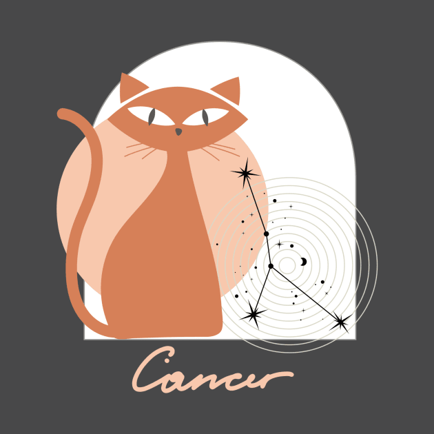 Cancer Zodiac Cat Modern Astrology by Pacific Opal