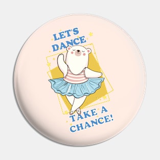 Polar white bear is dancing Pin