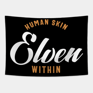 Human Skin Elven Within RPG Addict Tapestry